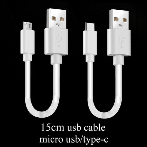 15cm Short Micro USB Cable Type C Mobile Phone Cables Fast